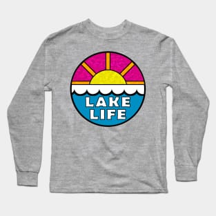 Lake Life Lakes Boating Fishing Outdoors Nature Houseboat Jet Skis Long Sleeve T-Shirt